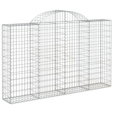 Coș Gabion Arcuit 200X30X120/140 Cm Fier Galvanizat