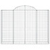 Coș Gabion Arcuit 200X30X140/160 Cm Fier Galvanizat
