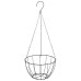 Jardiniere Suspendate Căptușeală Cocos 4Buc Negru Ø35X52Cm Oțel