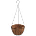 Jardiniere Suspendate Căptușeală Cocos 4Buc Negru Ø40X63Cm Oțel