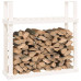 Rastel Pentru Lemne De Foc, Alb, 110X35X108,5 Cm Lemn Masiv Pin