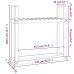 Rastel Pentru Lemne De Foc, Alb, 110X35X108,5 Cm Lemn Masiv Pin