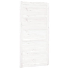 Ușă De Hambar, Alb, 100X1,8X204,5 Cm, Lemn Masiv De Pin