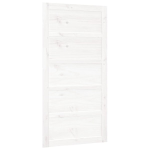Ușă De Hambar, Alb, 100X1,8X204,5 Cm, Lemn Masiv De Pin