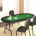 Masă De Poker Pliabilă, 10 Jucători, Verde, 207X106X76 Cm