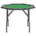 Masă De Poker Pliabilă, 8 Jucători, Verde, 108X108X75 Cm