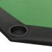 Masă De Poker Pliabilă, 8 Jucători, Verde, 108X108X75 Cm