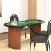 Masă De Poker 10 Jucători, Tavă Jetoane, Verde, 160X80X75 Cm
