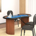 Masă De Poker 10 Jucători, Tavă Jetoane, Albastru, 160X80X75 Cm