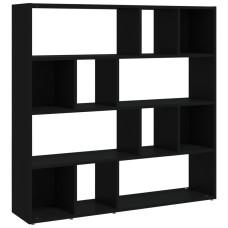 Bibliotecă/Separator Cameră, Negru, 105X24X102 Cm