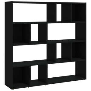 Bibliotecă/Separator Cameră, Negru, 105X24X102 Cm