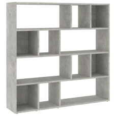 Bibliotecă/Separator Cameră, Gri Beton, 105X24X102 Cm