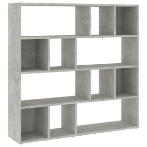 Bibliotecă/Separator Cameră, Gri Beton, 105X24X102 Cm