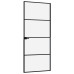 Ușă De Interior Negru 76X201,5 Cm Sticlă Securiz./Aluminiu Slim