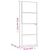 Ușă De Interior Negru 76X201,5 Cm Sticlă Securiz./Aluminiu Slim