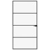 Ușă De Interior Negru 102X201,5Cm Sticlă Securiz./Aluminiu Slim