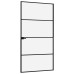 Ușă De Interior Negru 102X201,5Cm Sticlă Securiz./Aluminiu Slim
