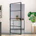 Ușă De Interior Negru 102X201,5Cm Sticlă Securiz./Aluminiu Slim