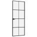 Ușă De Interior Negru 76X201,5 Cm Sticlă Securiz./Aluminiu Slim