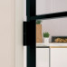 Ușă De Interior Negru 76X201,5 Cm Sticlă Securiz./Aluminiu Slim