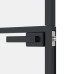Ușă De Interior Negru 76X201,5 Cm Sticlă Securiz./Aluminiu Slim