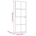Ușă De Interior Negru 76X201,5 Cm Sticlă Securiz./Aluminiu Slim
