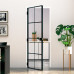 Ușă De Interior Negru 76X201,5 Cm Sticlă Securiz./Aluminiu Slim
