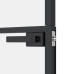 Ușă De Interior Negru 102X201,5Cm Sticlă Securiz./Aluminiu Slim