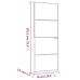 Ușă De Interior Alb 76X201,5 Cm Sticlă Securiz. / Aluminiu Slim
