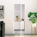 Ușă De Interior Alb 76X201,5 Cm Sticlă Securiz. / Aluminiu Slim