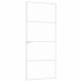 Ușă De Interior Alb 83X201,5 Cm Sticlă Securiz. / Aluminiu Slim