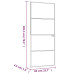 Ușă De Interior Alb 83X201,5 Cm Sticlă Securiz. / Aluminiu Slim