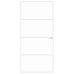Ușă De Interior Alb 93X201,5 Cm Sticlă Securiz. / Aluminiu Slim