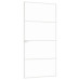 Ușă De Interior Alb 93X201,5 Cm Sticlă Securiz. / Aluminiu Slim