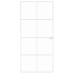 Ușă De Interior Alb 93X201,5 Cm Sticlă Securiz. / Aluminiu Slim