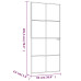 Ușă De Interior Alb 93X201,5 Cm Sticlă Securiz. / Aluminiu Slim
