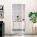 Ușă De Interior Alb 93X201,5 Cm Sticlă Securiz. / Aluminiu Slim