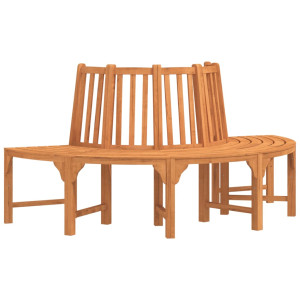 Bancă De Copac Semi-Rotundă, Ø208 Cm, Lemn Masiv De Eucalipt