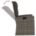 Bancă Rabatabilă De Grădină Cu Perne, Gri, 118 Cm, Poliratan