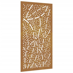 Decor Perete De Grădină 105X55 Cm Design Frunze Oțel Corten