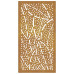 Decor Perete De Grădină 105X55 Cm Design Frunze Oțel Corten