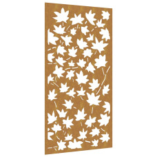 Decor De Perete 105X55 Cm Design Frunze Arțar Oțel Corten