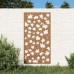 Decor De Perete 105X55 Cm Design Frunze Arțar Oțel Corten