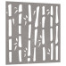 Decor Perete De Grădină 55X55 Cm Design Bambus Oțel Corten