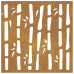 Decor Perete De Grădină 55X55 Cm Design Bambus Oțel Corten