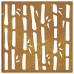 Decor Perete De Grădină 55X55 Cm Design Bambus Oțel Corten
