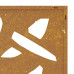 Decor De Perete 105X55 Cm Design Frunze Bambus Oțel Corten