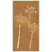Decor Perete De Grădină 105X55 Cm Design Flori Oțel Corten