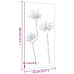 Decor Perete De Grădină 105X55 Cm Design Flori Oțel Corten