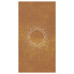 Decor Perete De Grădină 105X55 Cm Design Soare Oțel Corten